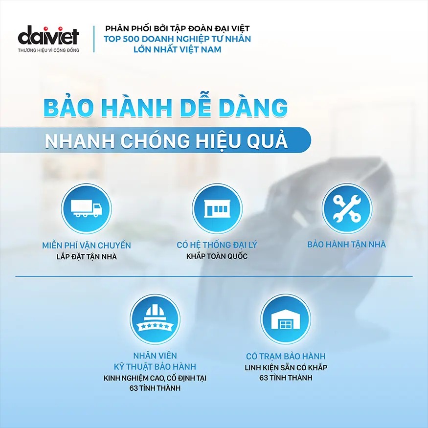 ghế massage Daikiosan DKGM-20005 bảo hành toàn quốc